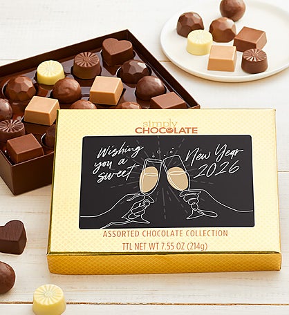 Simply Chocolate® Wish Sweet New Year 18pc Choc Box