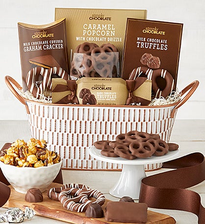 Simply Chocolate® Snacking Favorites Basket Deluxe