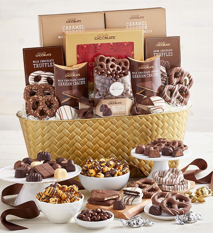 Simply Chocolate® Snacking Favorites Basket Ultimate