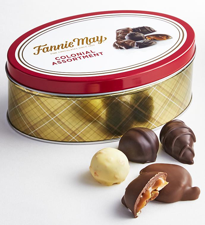 Fannie May Colonial Chocolates Holiday Tin