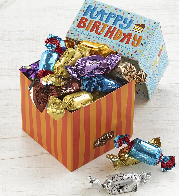 Seattle Chocolates Happy Birthday Truffles Box