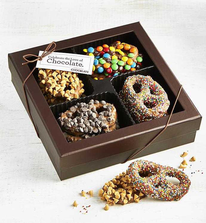 Simply Chocolate® Candy Topped Pretzel Twists