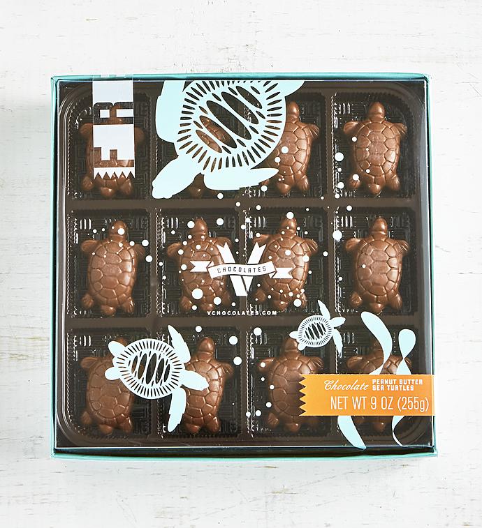 V Chocolate Peanut Butter Filled Turtles 24 pc