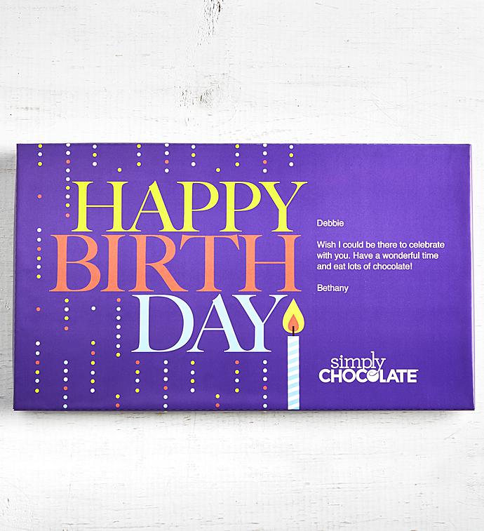 Simply Chocolate® Happy Birthday Personalized Box