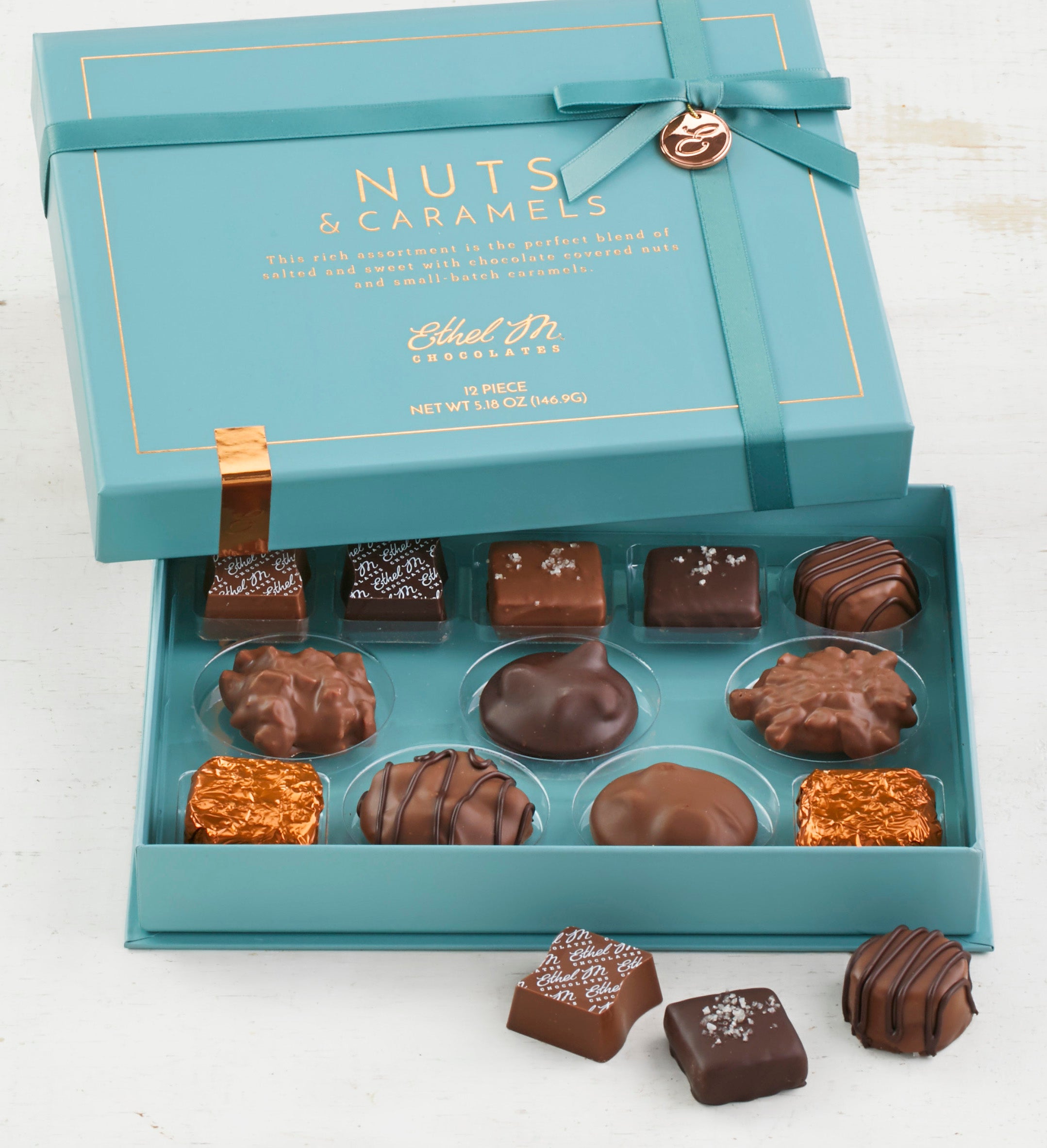 Ethel M Chocolates Nuts &amp; Caramels 12pc