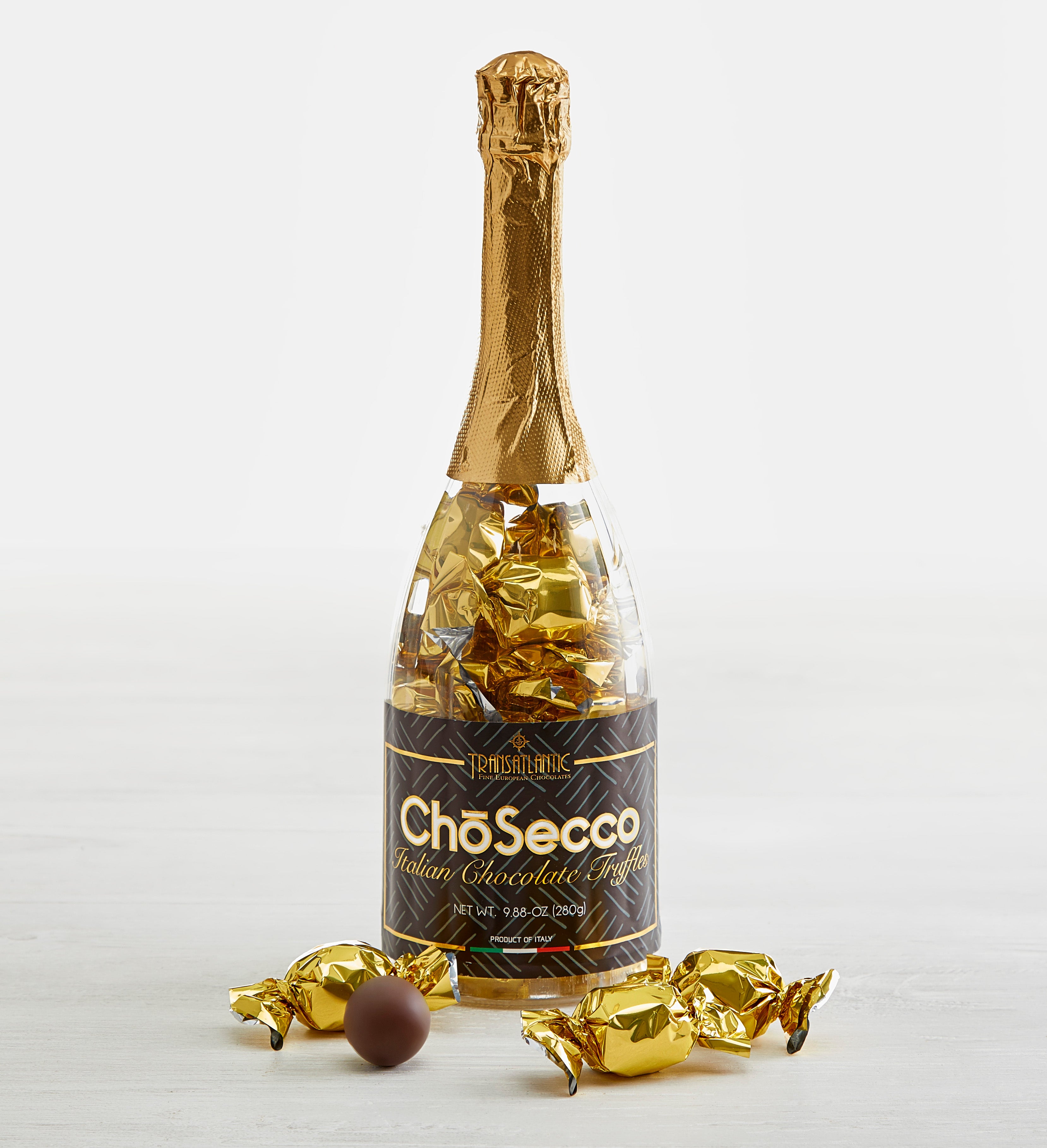 Cho Secco Italian Truffles in a Champagne Bottle