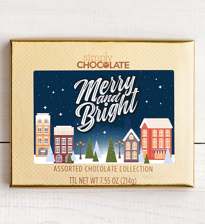 Simply Chocolate® Merry & Bright 18pc Choc Box