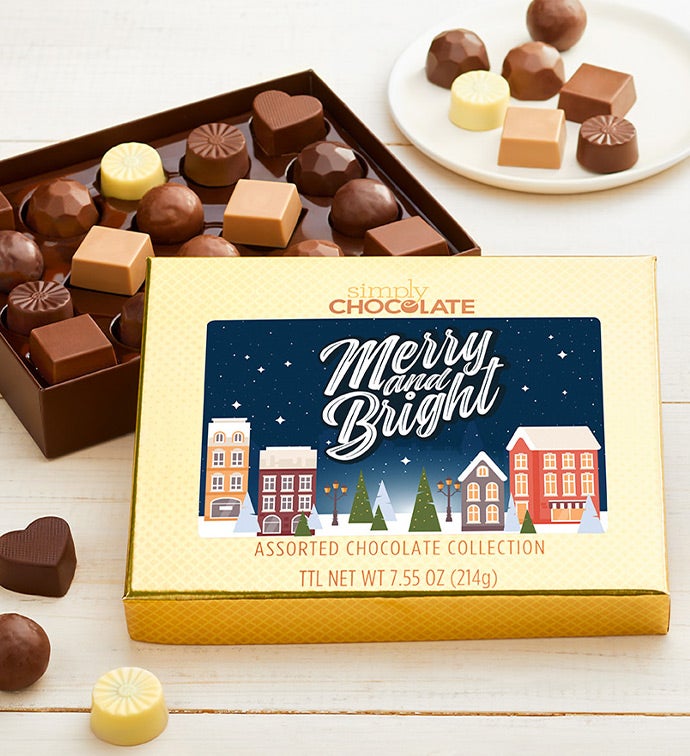 Simply Chocolate® Merry & Bright 18pc Choc Box