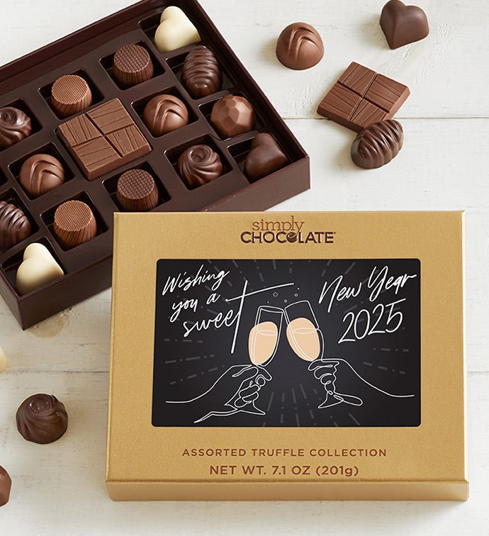 Simply Chocolate® Wish Sweet New Year 17pc Choc Box