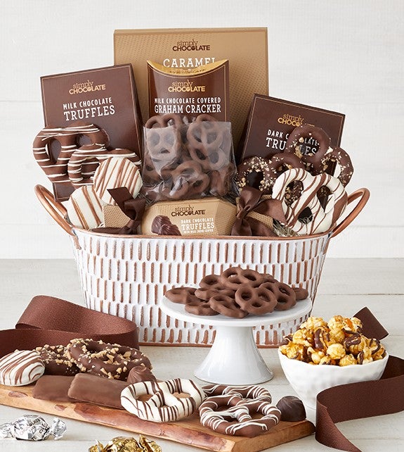 Simply Chocolate® Snacking Favorites Basket Grande