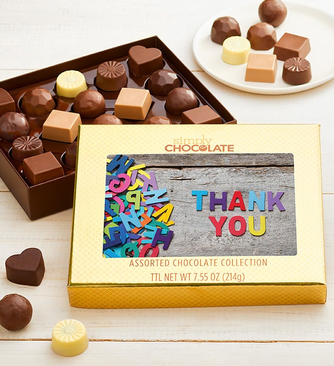 Thank You Letters 18pc Chocolate Box