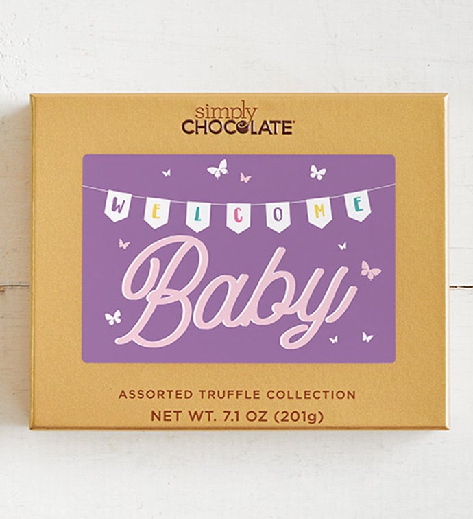 Welcome Baby Girl 17pc Chocolate Box