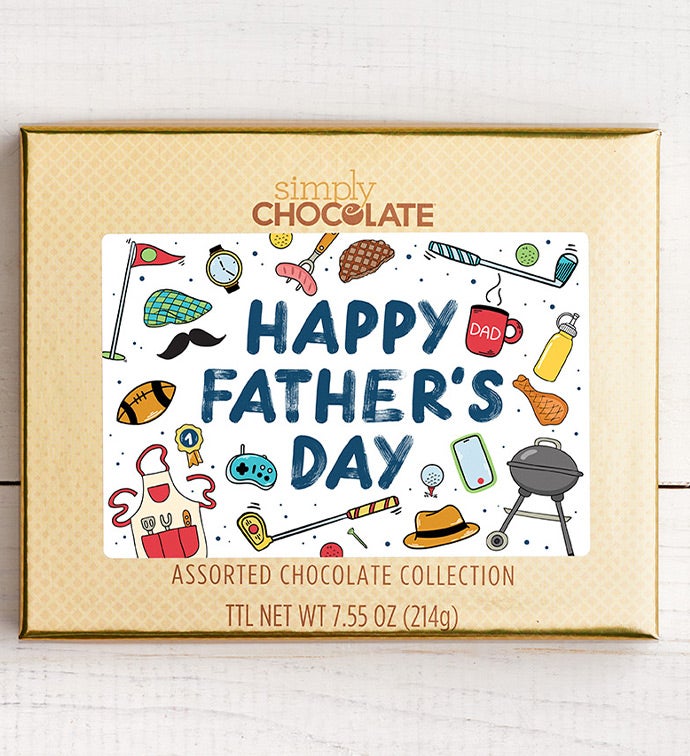 Happy Fathers Day Icons 18pc Chocolate Box